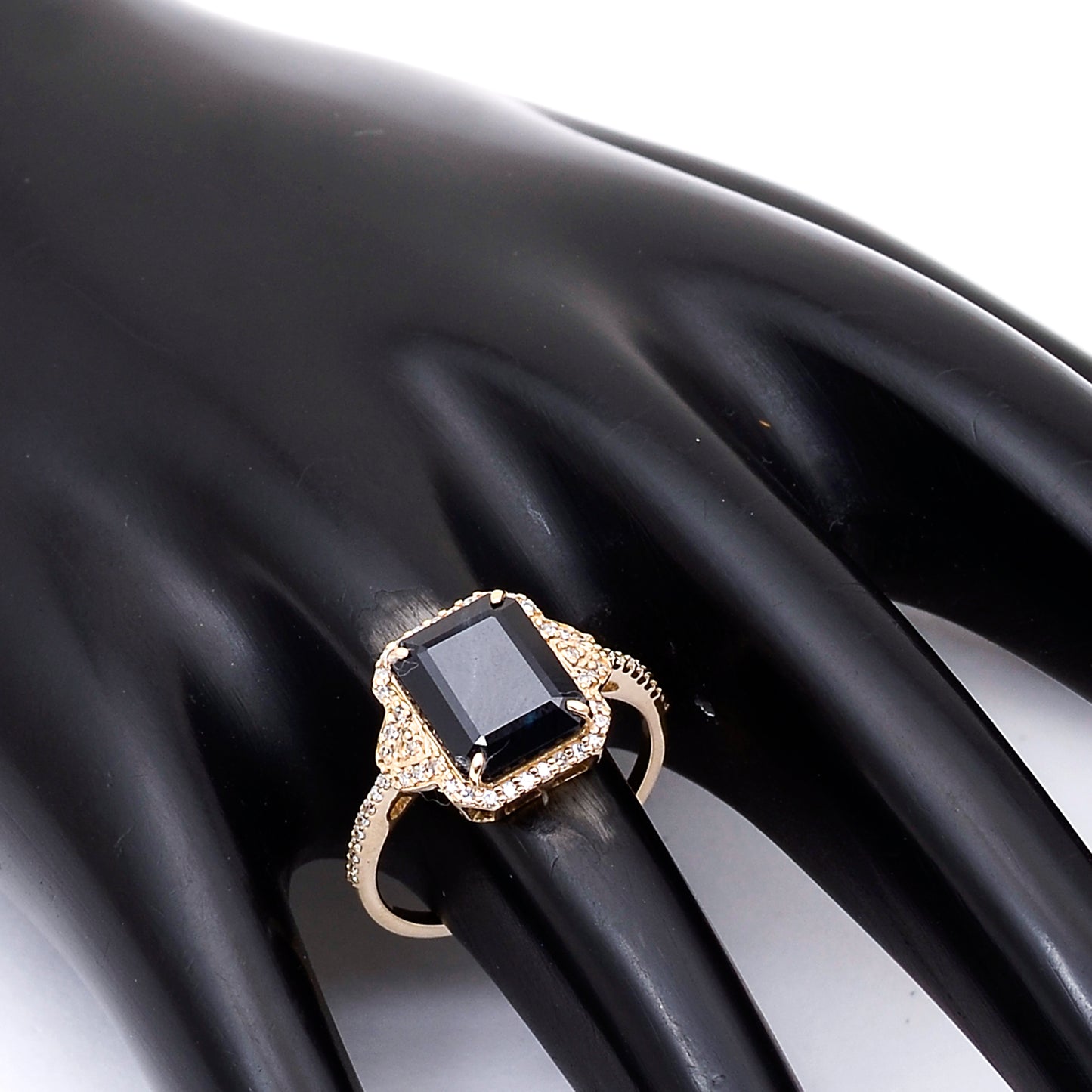 4.11 Ct Octagon Natural Sapphire 14K Gold Ring