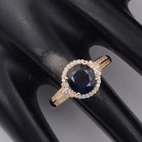 2.53 Ct Oval Sapphire 9K Gold Ring
