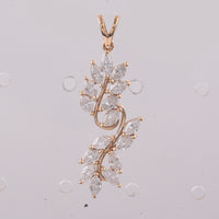 1.07 Ct Marquise Natural Diamond 14K Gold Pendant