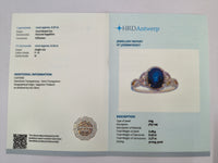 2.49 Ct Oval Mixed Cut Natural Sapphire 14K Gold Ring