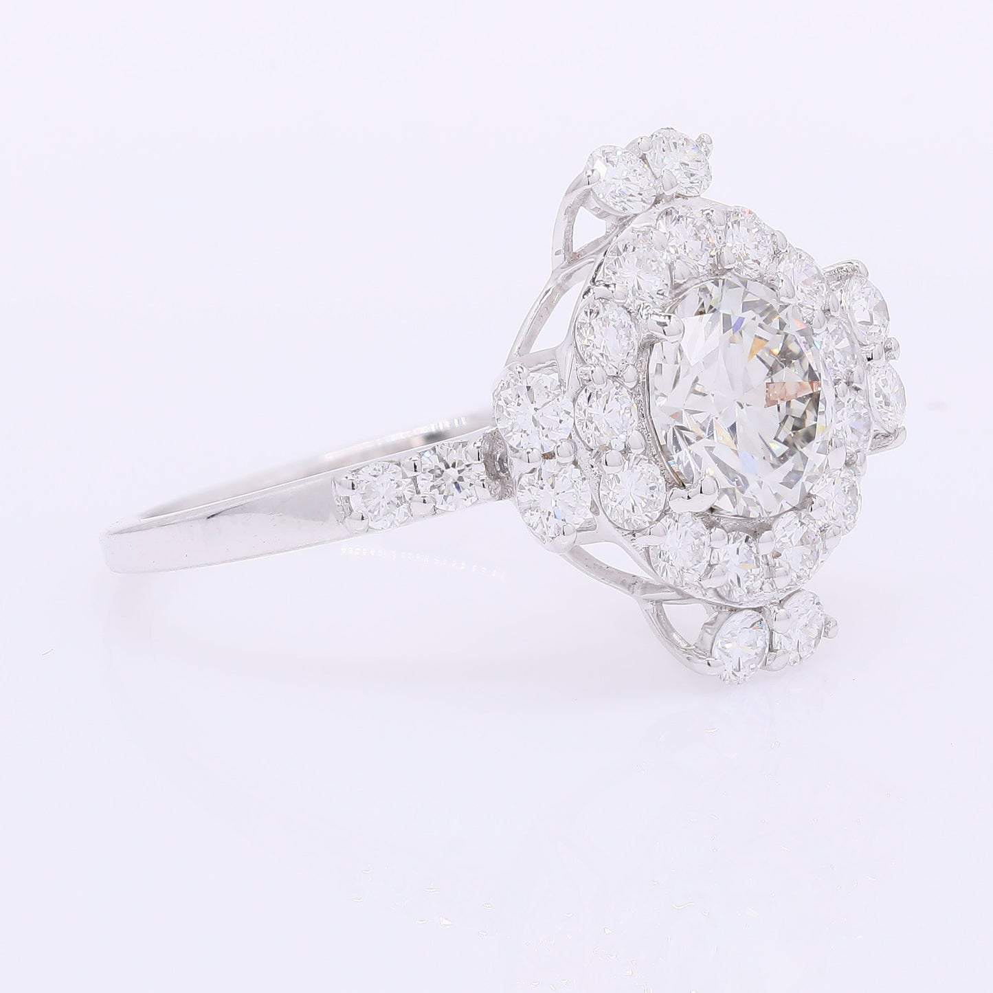 1.99 Carats Lab Grown Diamond 14K Gold Ring