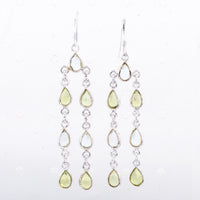 10.13 Ct Peridot 925 Sterling Silver Earrings