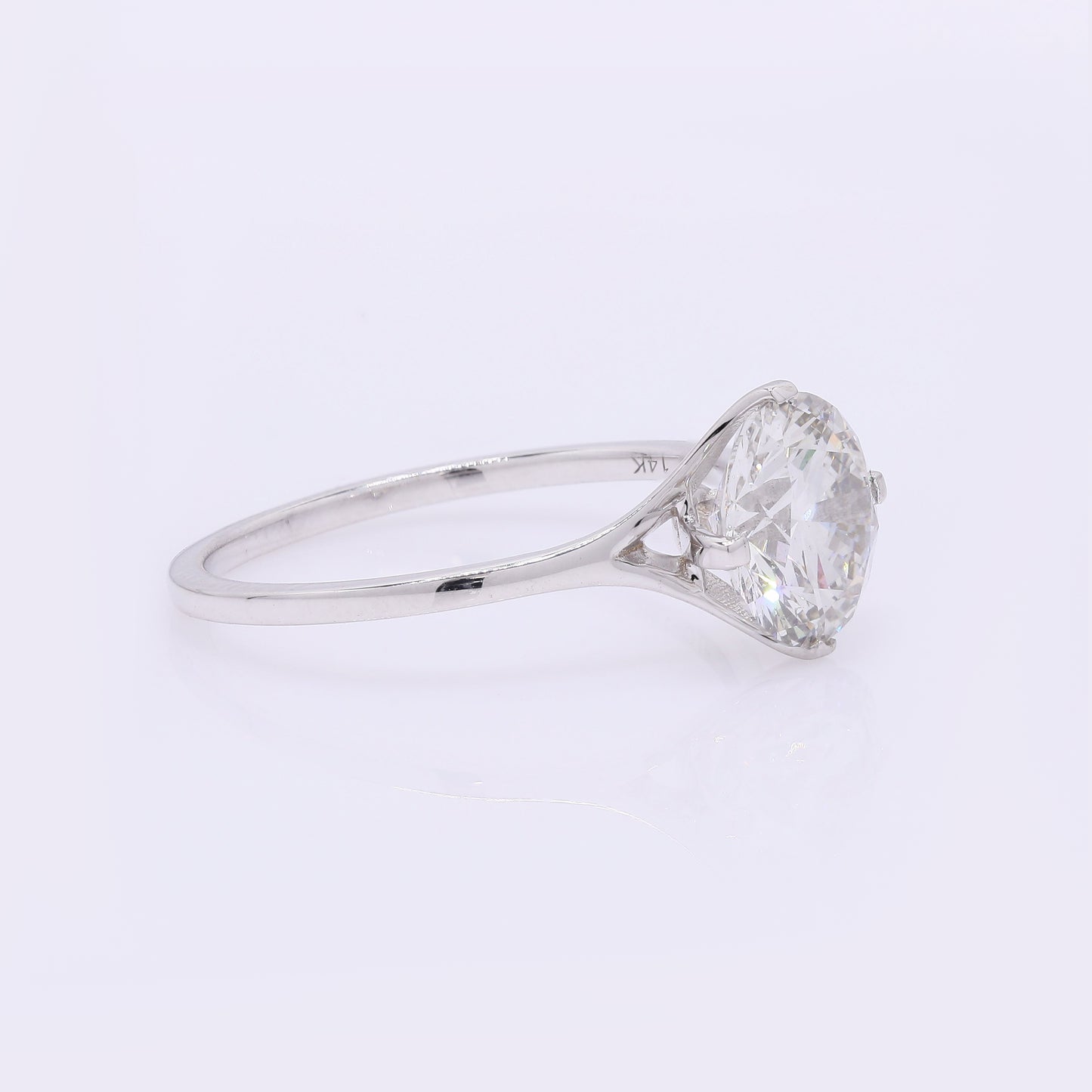 2.09 Carats Lab Grown Diamond 14K Gold Ring