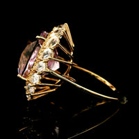 18.33 Ct Cushion Kunzite 14K Gold Ring