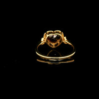 1.89 Ct Heart Mixed Cut Natural Garnet 14K Gold Ring