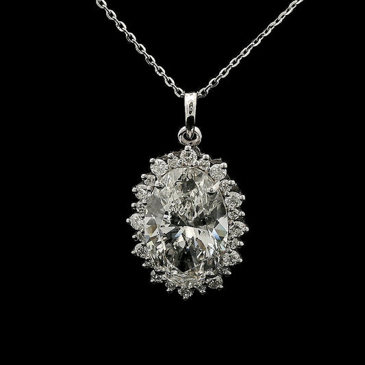 4.90 Carats Lab Grown Diamond 14K Gold Pendant