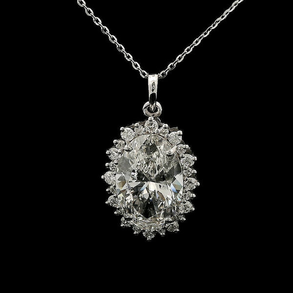 4.90 Carats Lab Grown Diamond 14K Gold Pendant