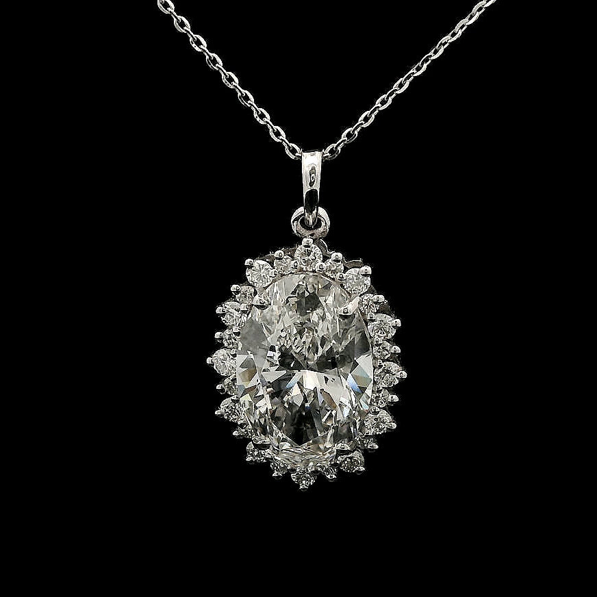 4.90 Carats Lab Grown Diamond 14K Gold Pendant