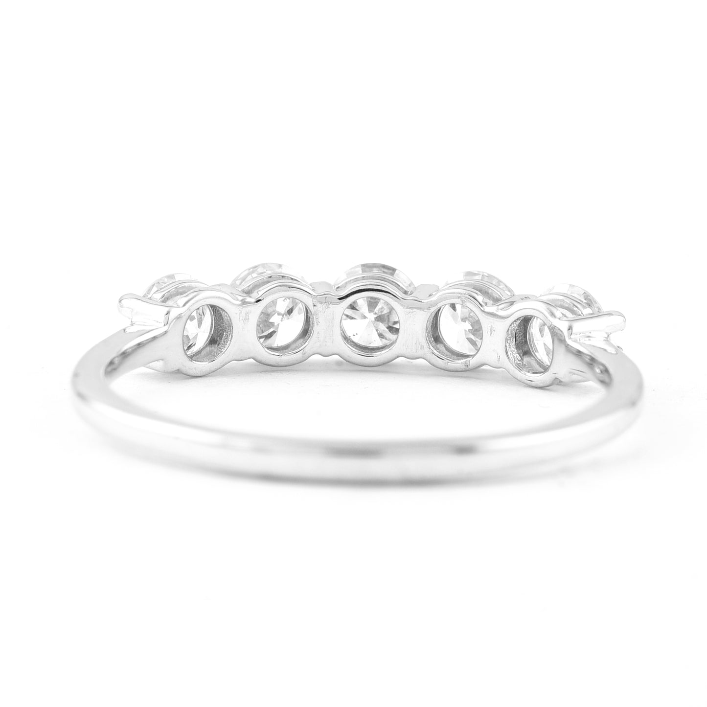 0.86 Ct Round Lab Grown Diamond 925 Silver Ring
