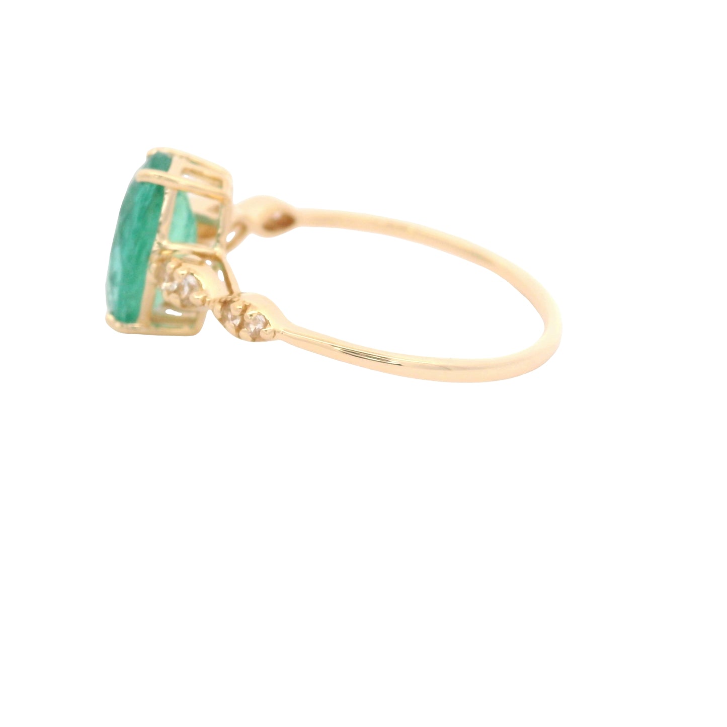 1.74 Ct Oval Emerald 14K Gold Ring