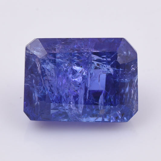 6.85 Natural Zoisite Tanzanite Emerald Cut Gemstone