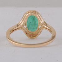 1.50 Ct Oval Emerald 9K Gold Ring