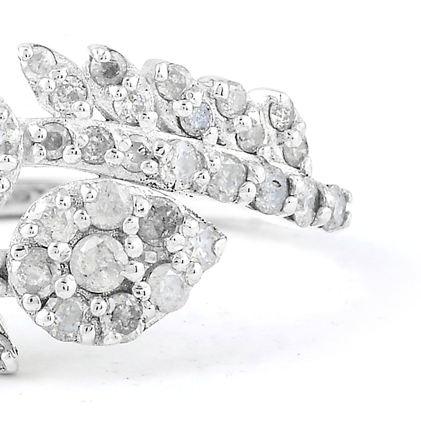 0.67 Ct Round Diamond 925 Sterling Silver Ring