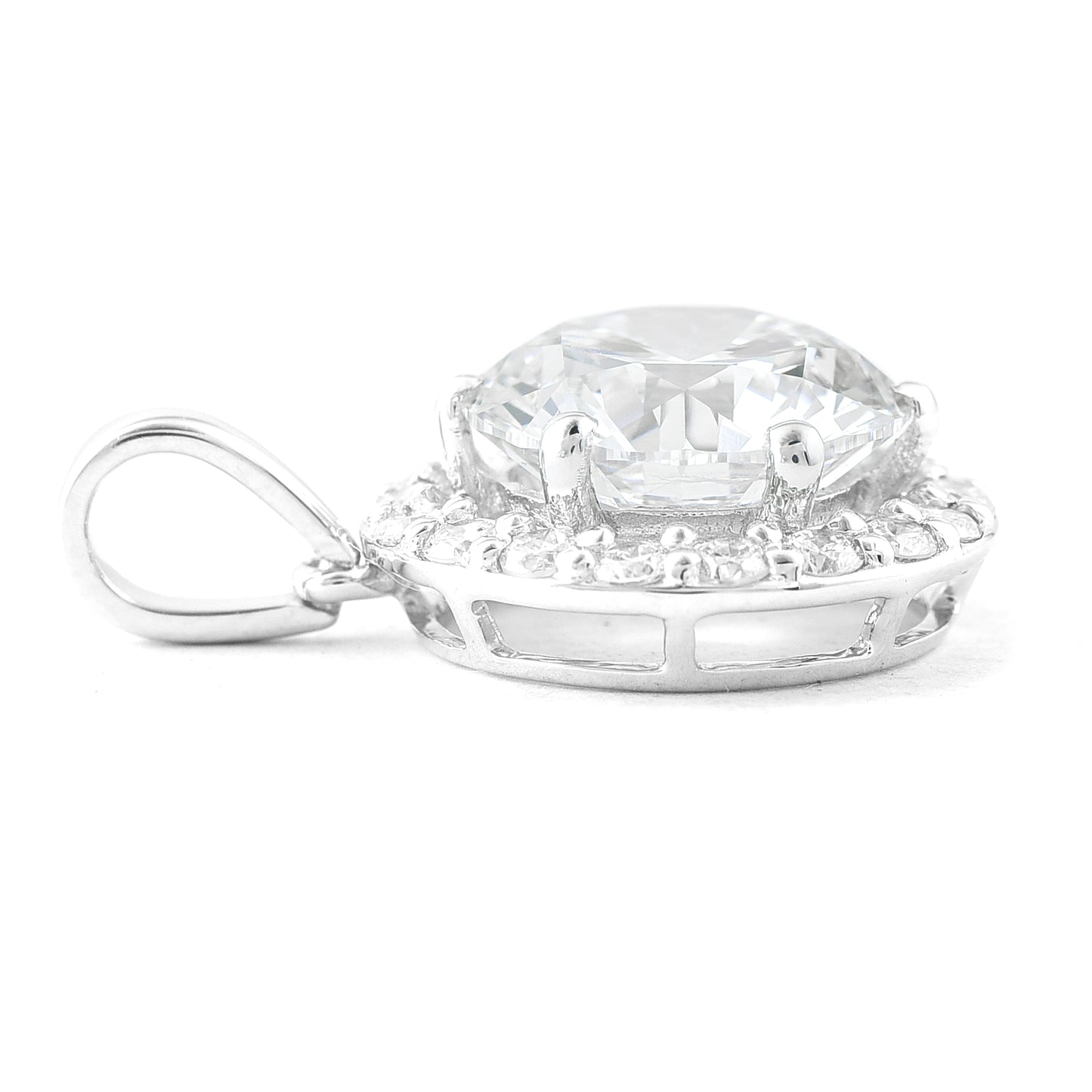 3.29 Carats Lab Grown Diamond 14K Gold Pendant