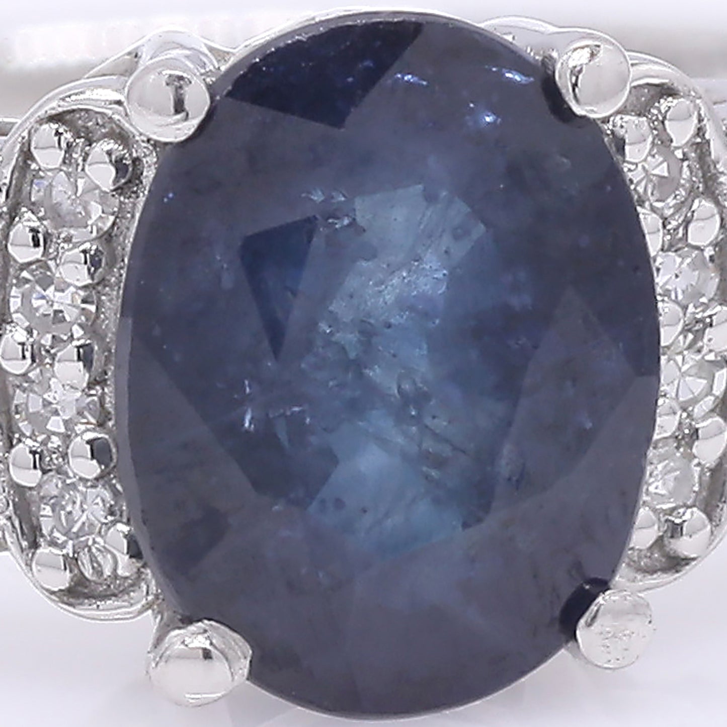 1.40 Ct Oval Mixed Cut Natural Sapphire 950 Platinum Ring