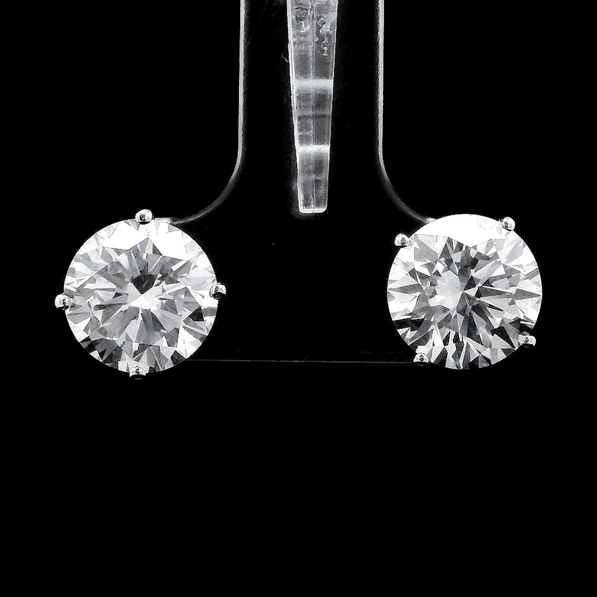 4.12 Carats Lab Grown Diamond 14K Gold Earrings