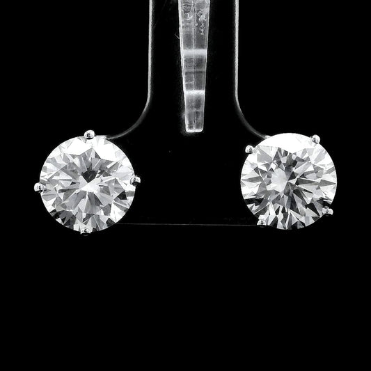 4.12 Carats Lab Grown Diamond 14K Gold Earrings