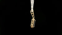 3.41 Ct Octagon Natural Sapphire 14K Gold Pendant