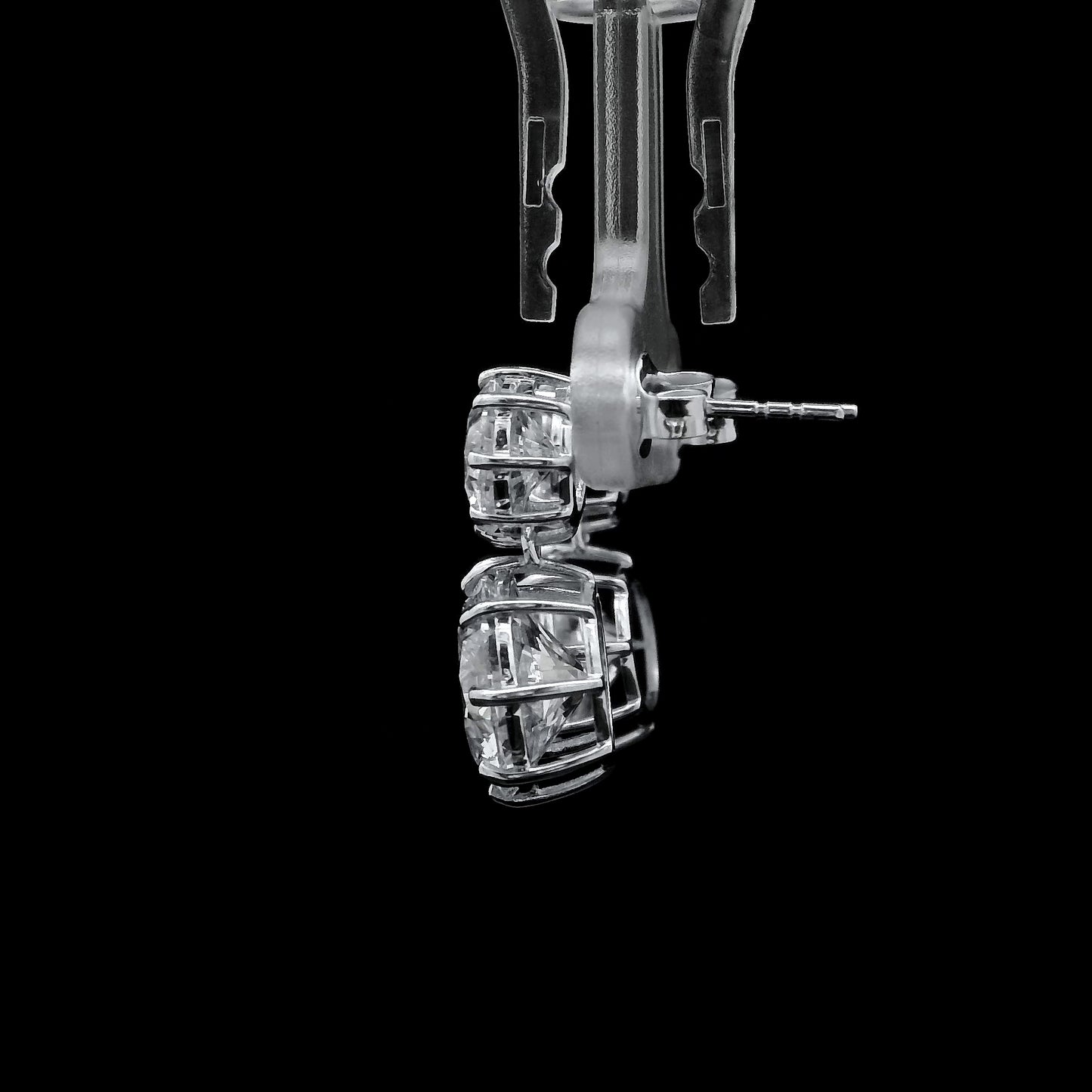 8.32 Ct Round Lab Grown Diamond 14K Gold Earrings