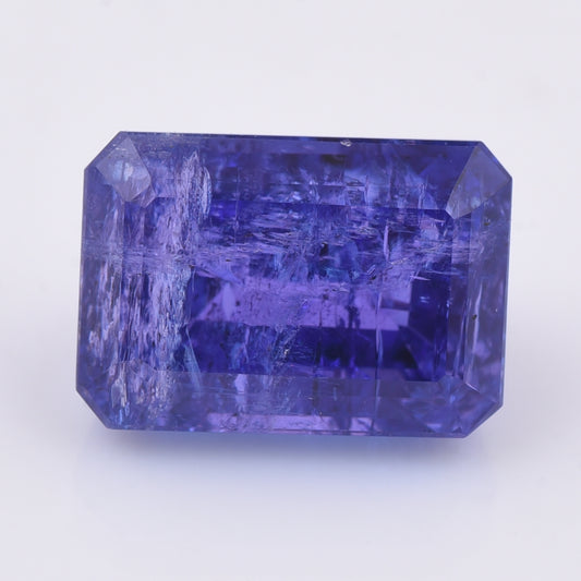 7.43 Natural Zoisite Tanzanite Emerald Cut Gemstone