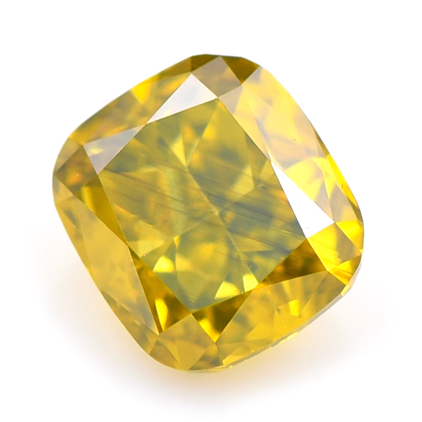 0.41 Yellow Diamond Cushion Loose Diamond