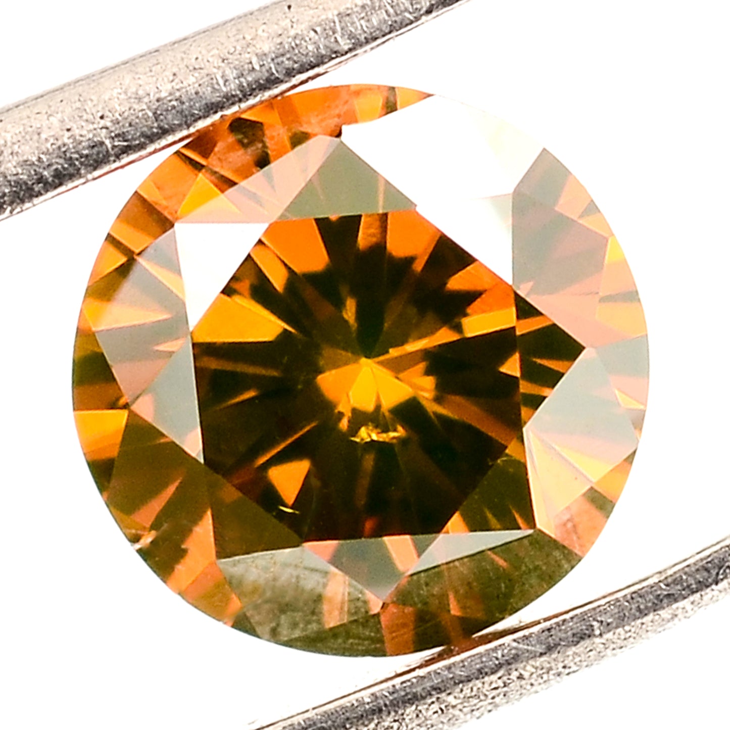 0.54 Red Diamond Round Loose Gemstone