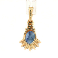 1.27 Ct Oval Sapphire 14K Gold Pendant