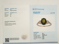 1.97 Ct Oval Natural Tourmaline 14K Gold Ring