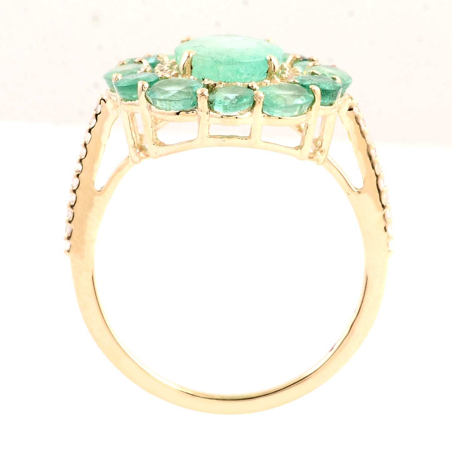 3.62 Ct Oval Emerald 14K Gold Ring