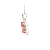 3.60 Carats Pink Lab Grown Diamond 14K Gold Pendant