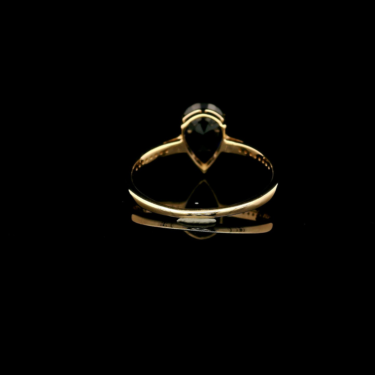 2.24 Ct Pear Mixed Cut Lab Grown Sapphire 14K Gold Ring
