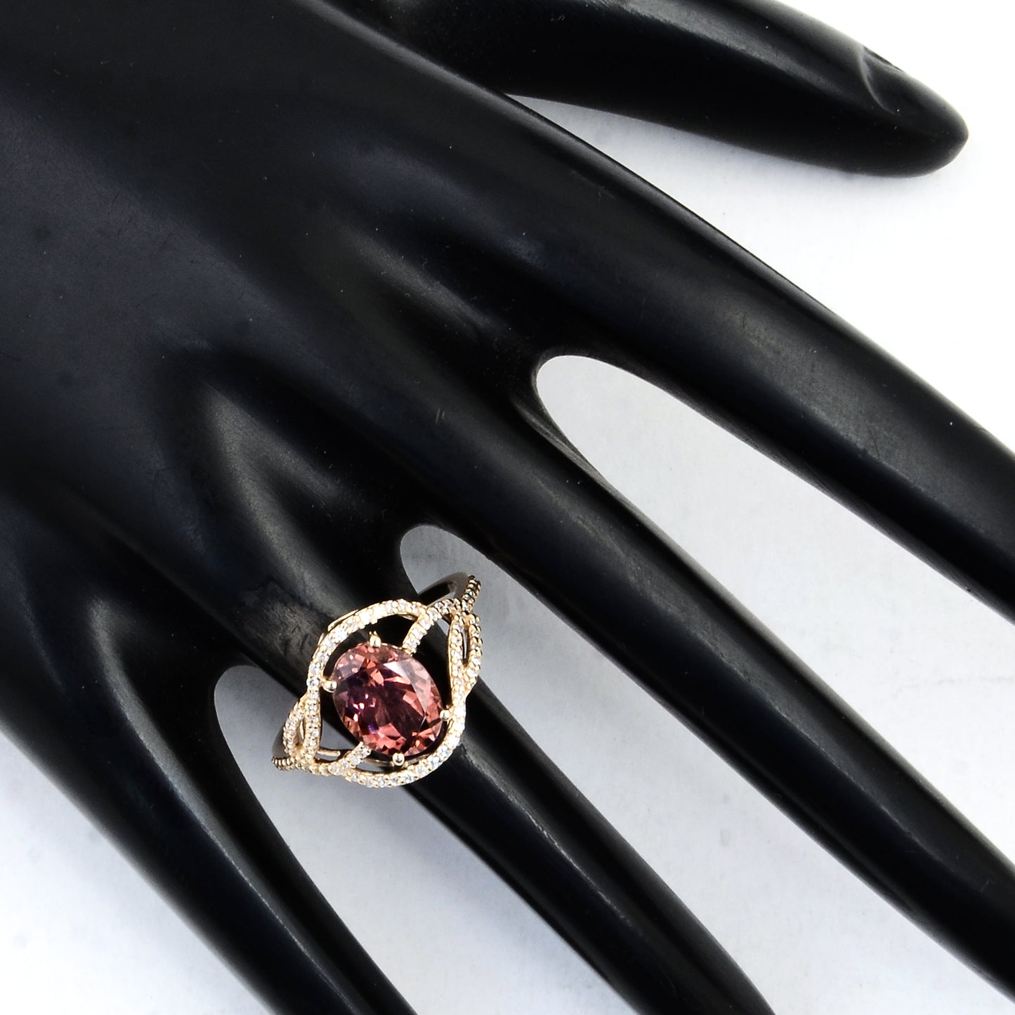 2.04 Ct Oval Mixed Cut Natural Tourmaline 14K Gold Ring