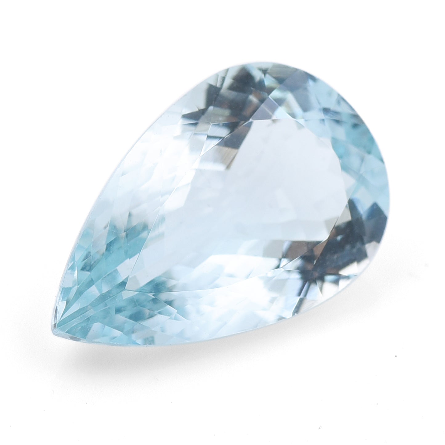5.64 Natural Beryl Aquamarine Pear Mixed Cut Gemstone