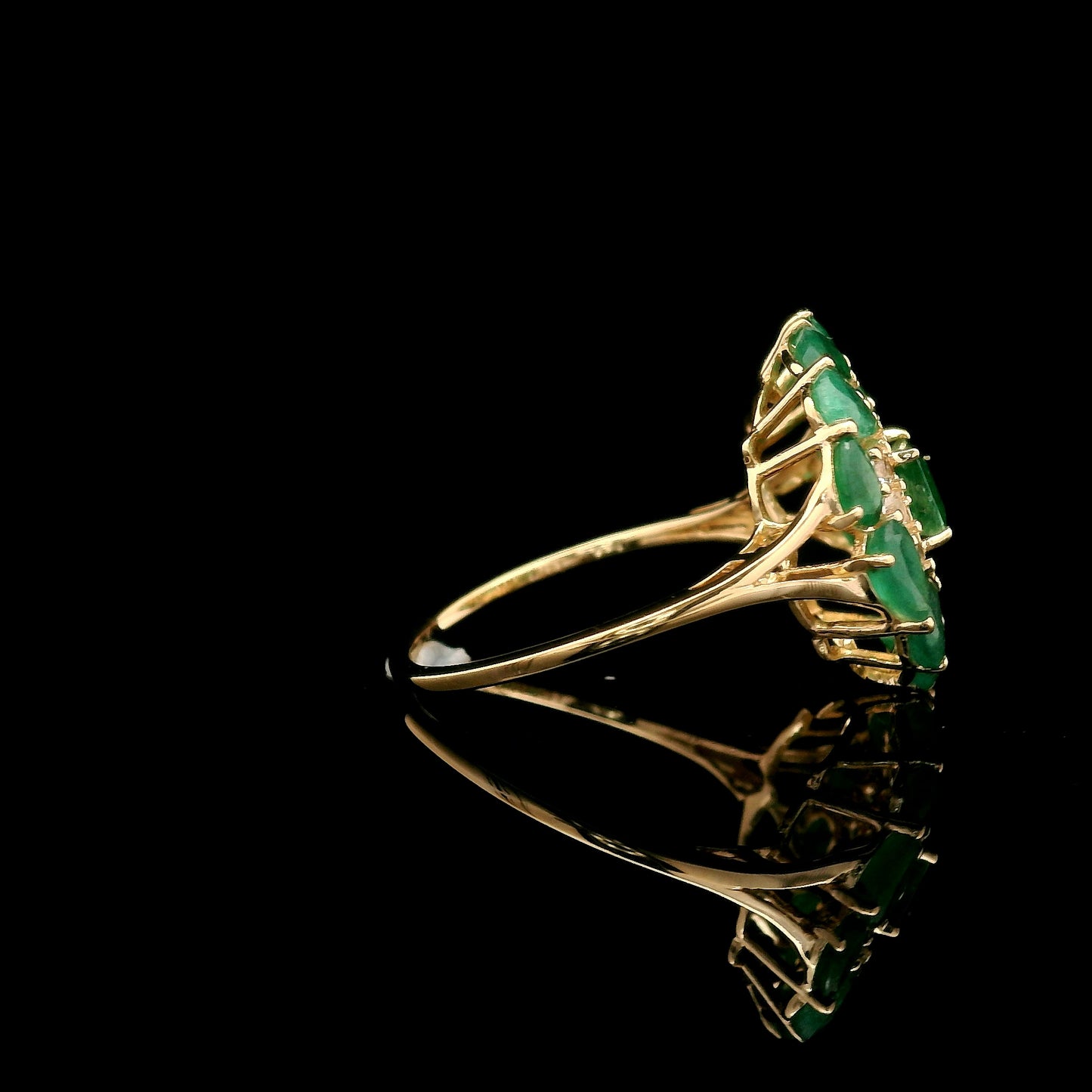 2.39 Ct Square Emerald 14K Gold Ring