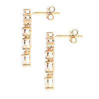 3.77 Carats Lab Grown Diamond 14K Gold Earrings