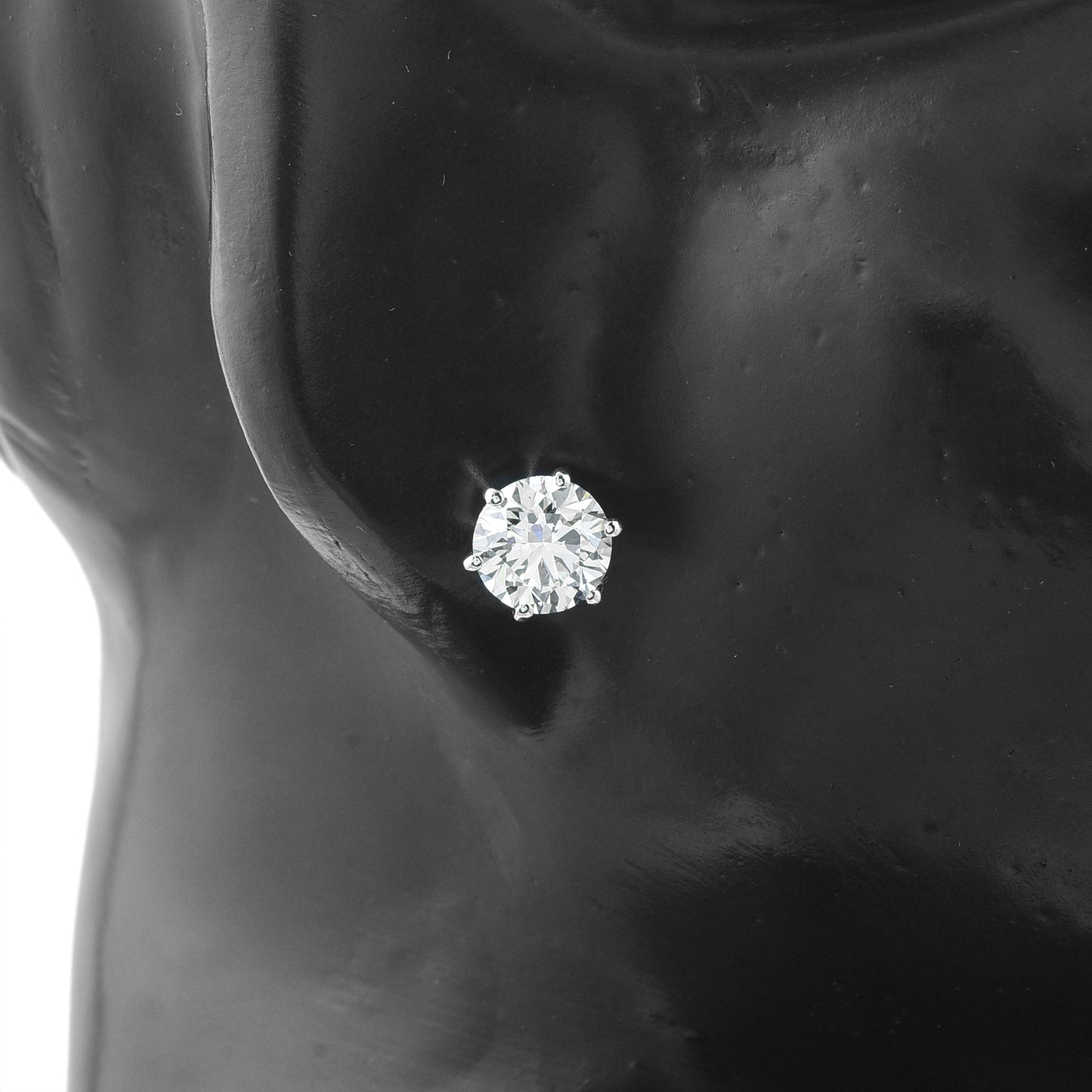 3.11 Carats Lab Grown Diamond 14K Gold Earrings