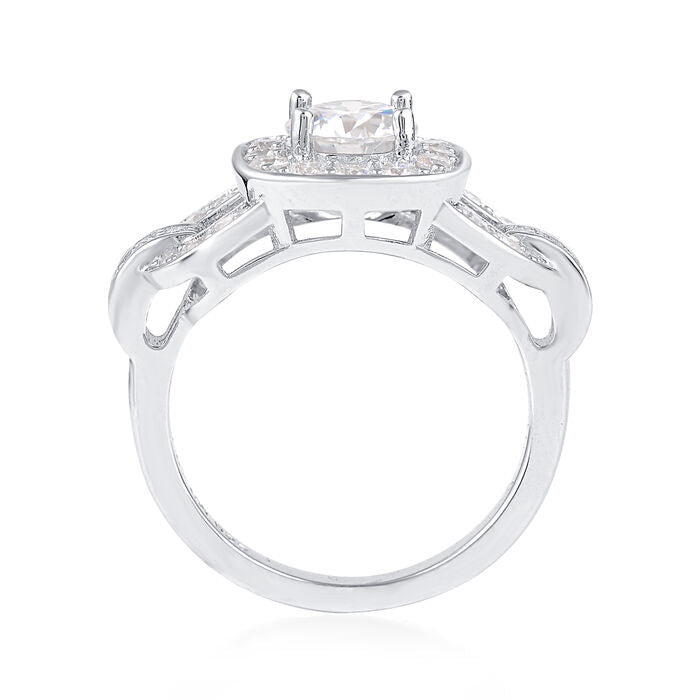 1.712 ct. t.w. Moissanite Ring in Sterling Silver. Size 8