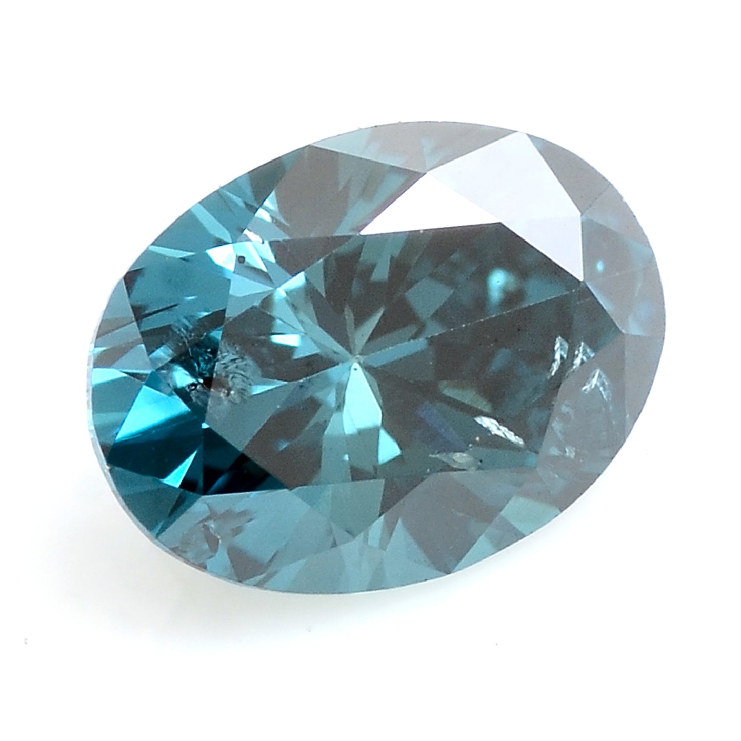 0.31 Carat Blue Diamond Oval Loose Gemstone
