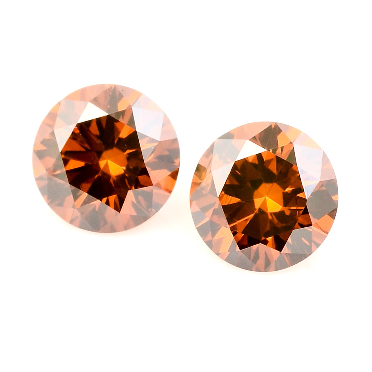 0.59 Red Diamond Round Loose Gemstone