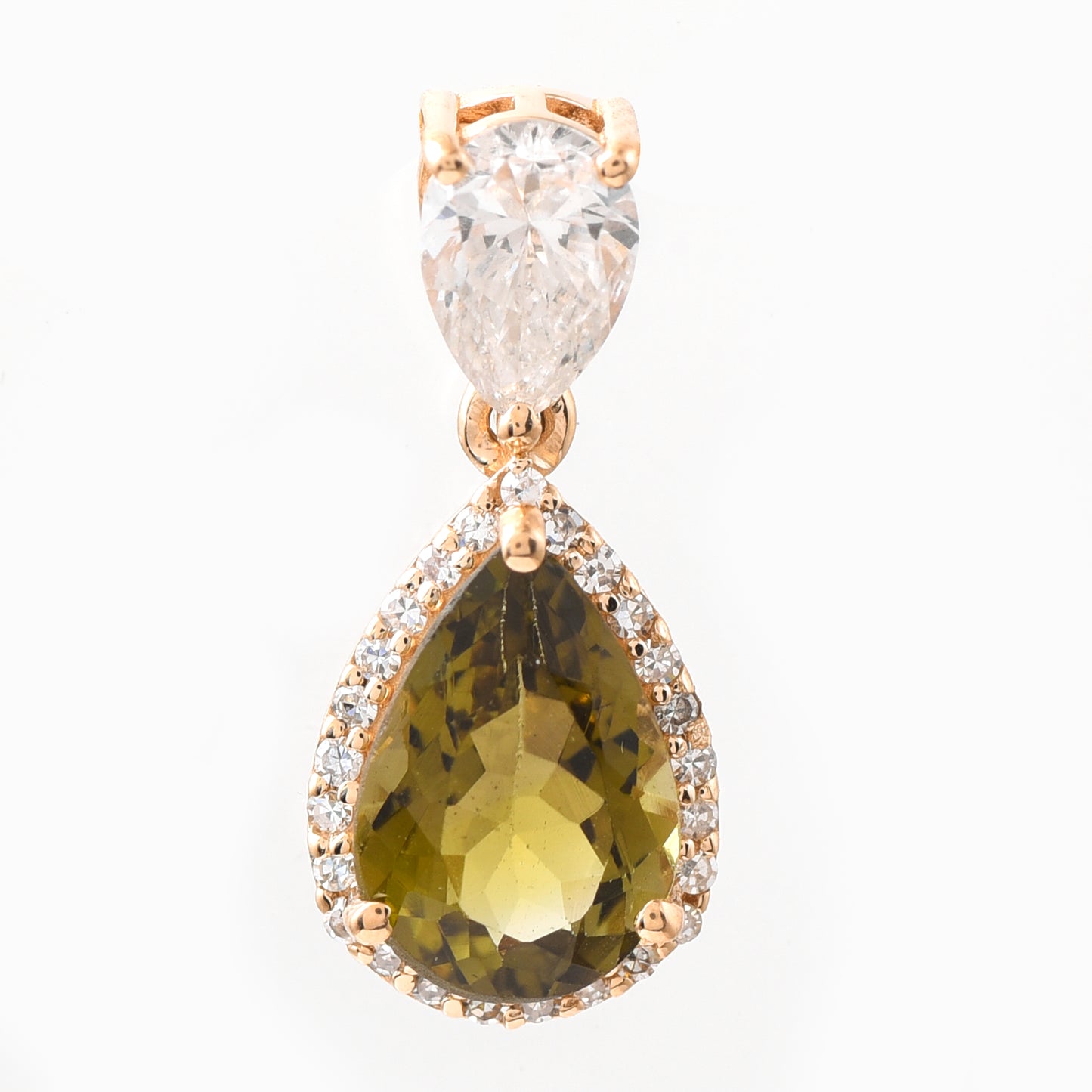 1.64 Ct Pear Tourmaline 14K Gold Pendant