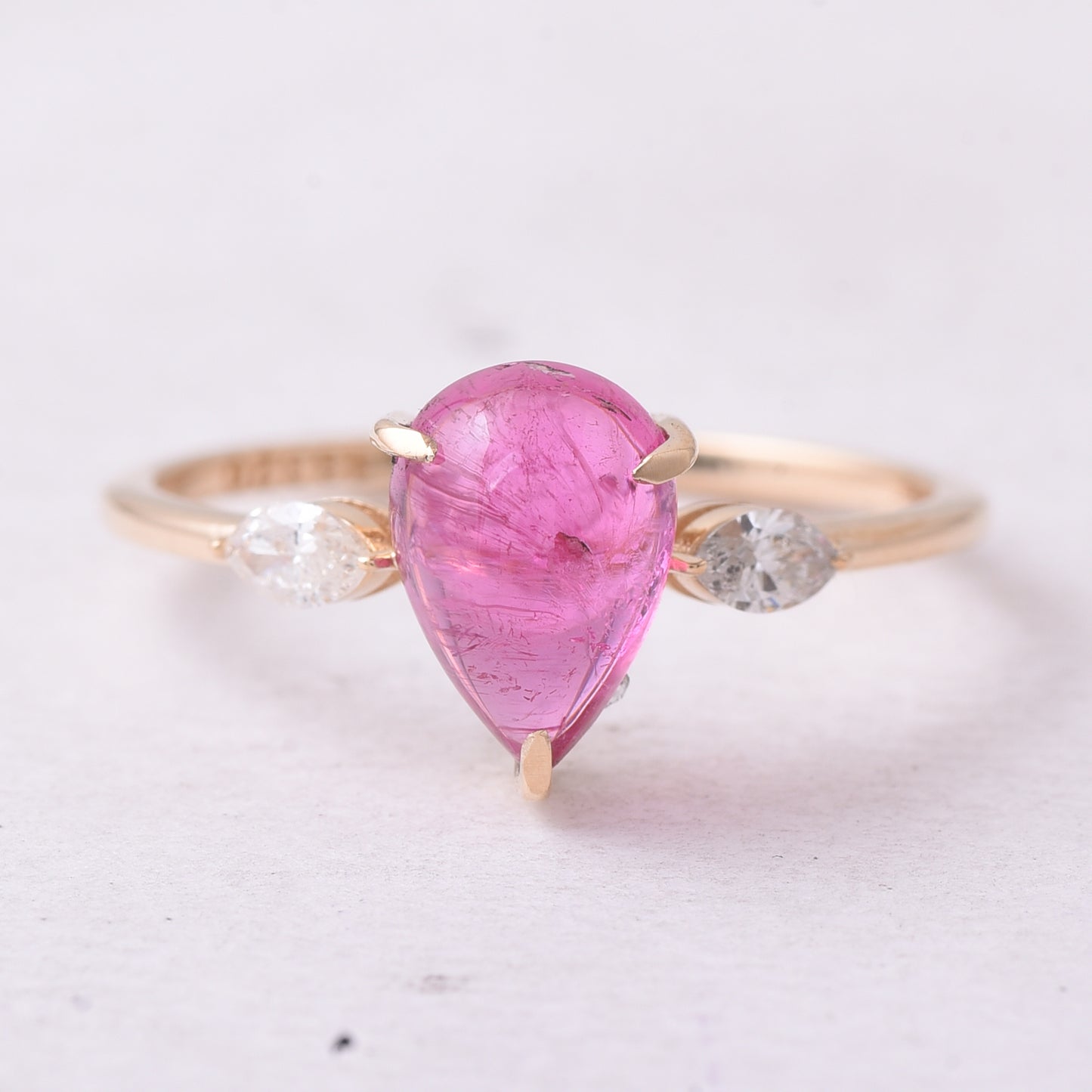 1.97 Ct Pear Tourmaline 14K Gold Ring
