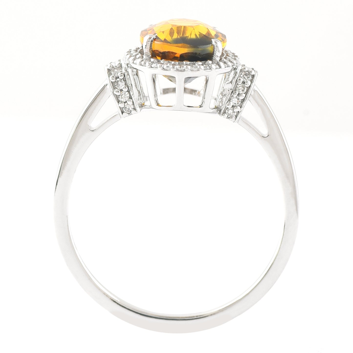 3.02 Ct Oval Mixed Cut Natural Bi-Coloured Sapphire 950 Platinum Ring