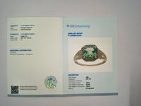 2.30 Ct Octagon Natural Eridot 14K Gold Ring