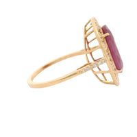 3.14 Ct Oval Ruby 14K Gold Ring