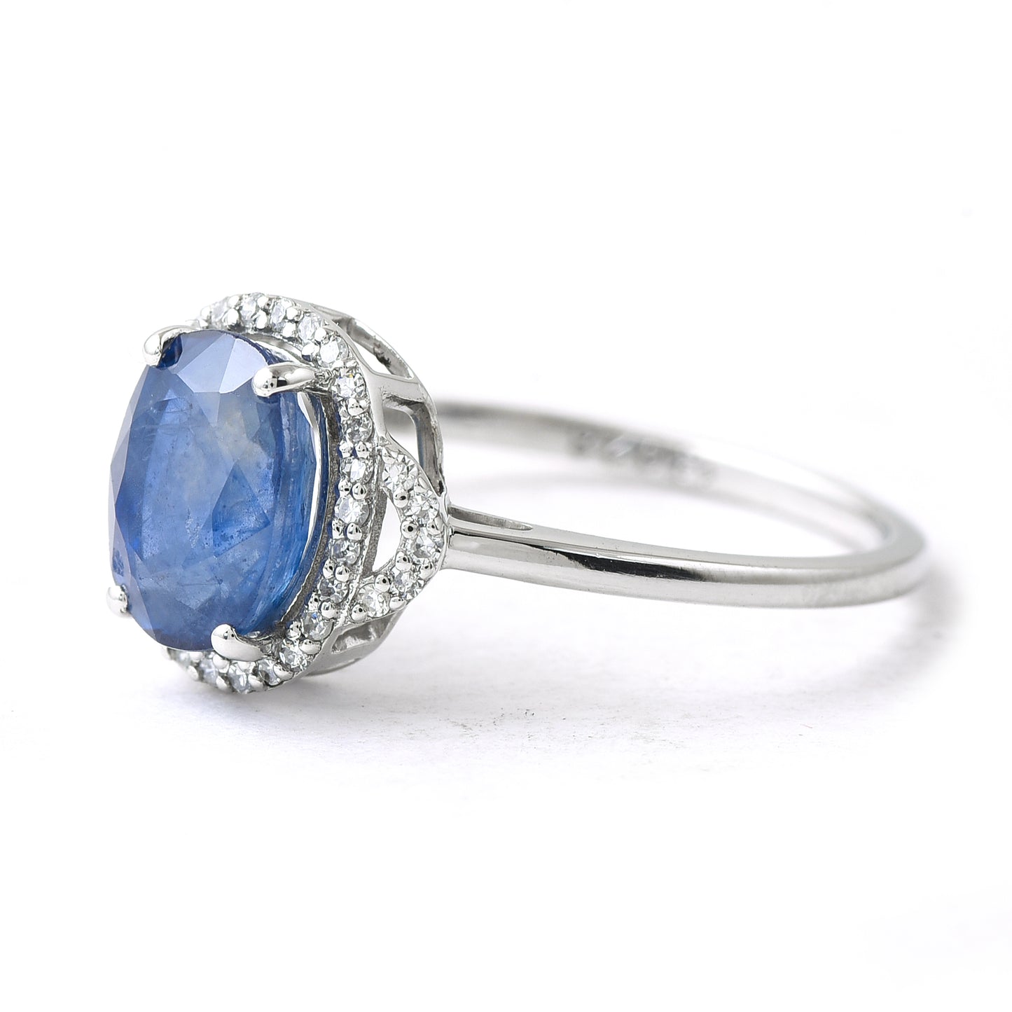 2.49 Ct Oval Mixed Cut Natural Sapphire 950 Platinum Ring