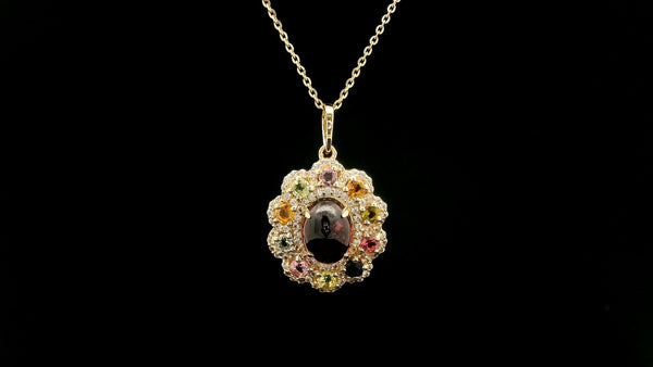 2.47 Ct Oval Tourmaline 14K Gold Pendant