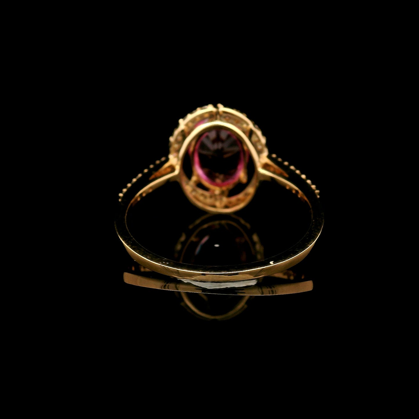 2.31 Ct Oval Mixed Cut Lab Grown Pink Sapphire 14K Gold Ring