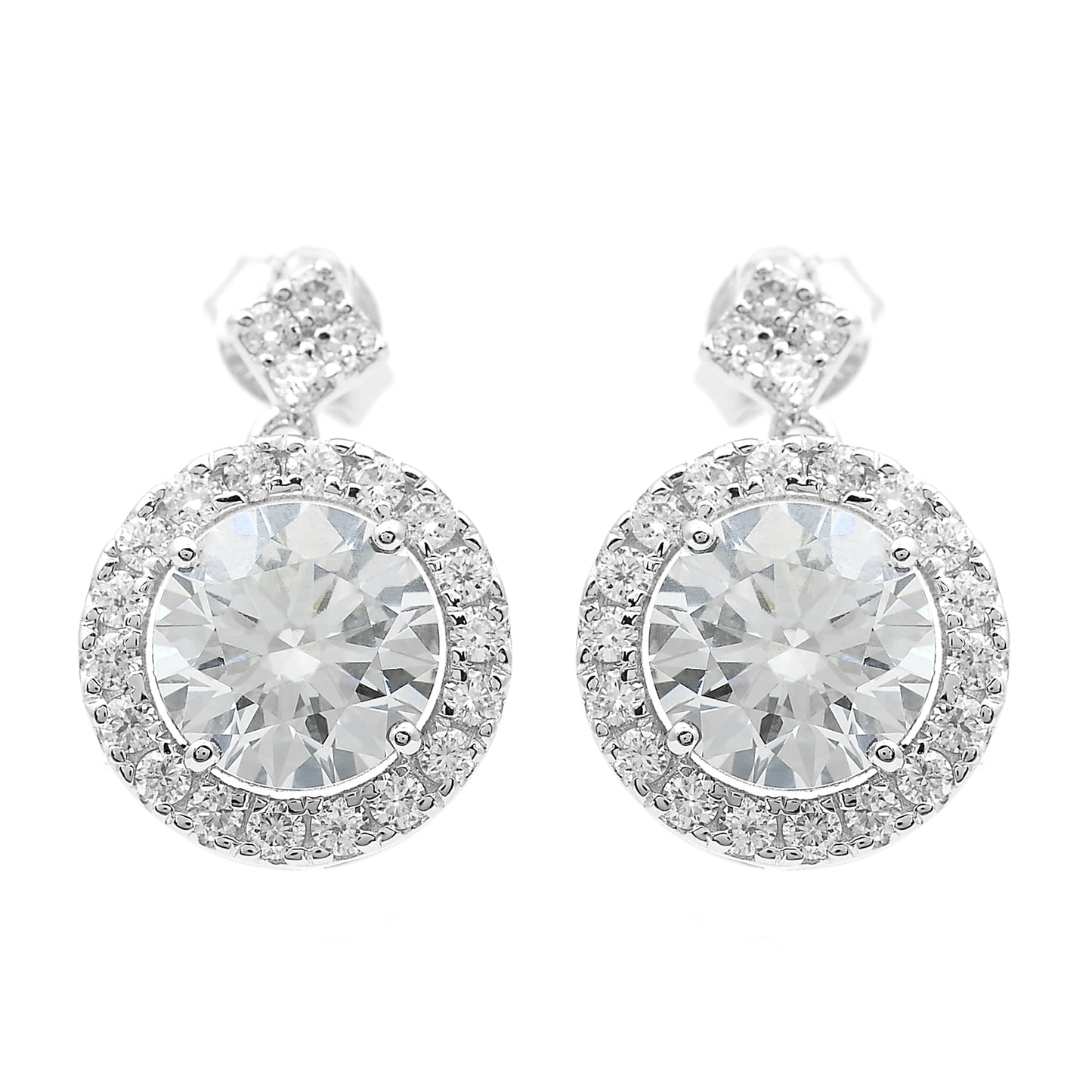 3.83 Carats Lab Grown Diamond 14K Gold Earrings