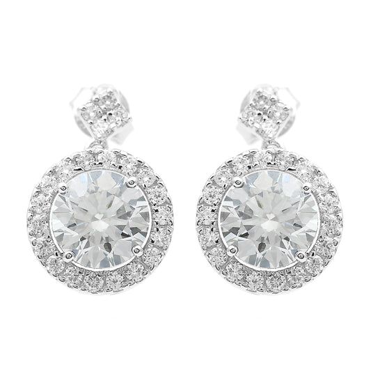 3.83 Carats Lab Grown Diamond 14K Gold Earrings