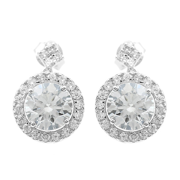 3.83 Carats Lab Grown Diamond 14K Gold Earrings